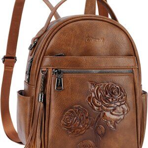 Mini Backpack Purse for Women,Embossed Leather Small Backpack Fashion Travel Bac